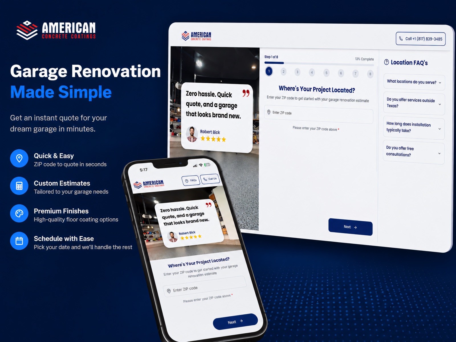 AI Estimate & Booking App hero