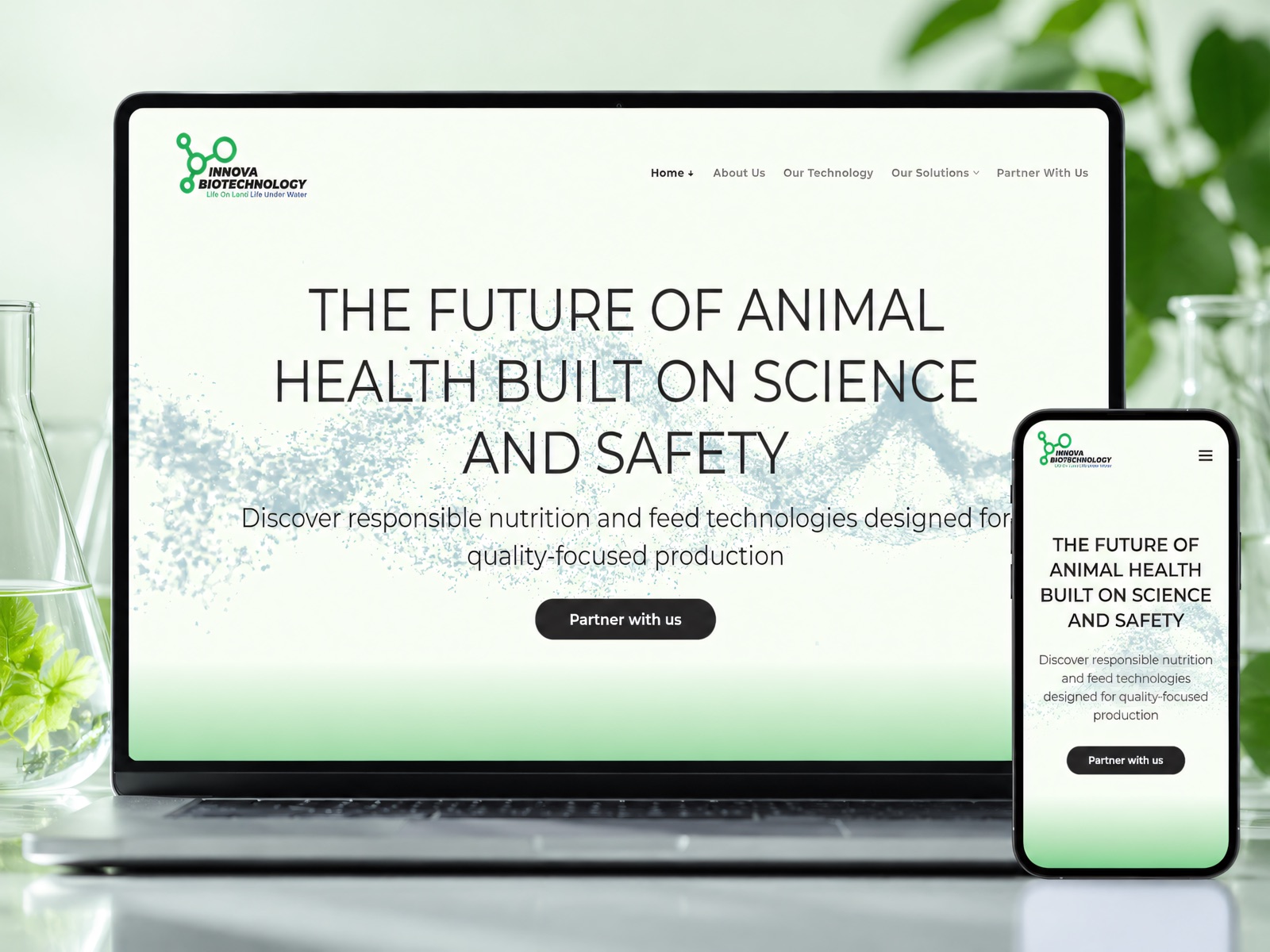 Biotech Corporate Website hero