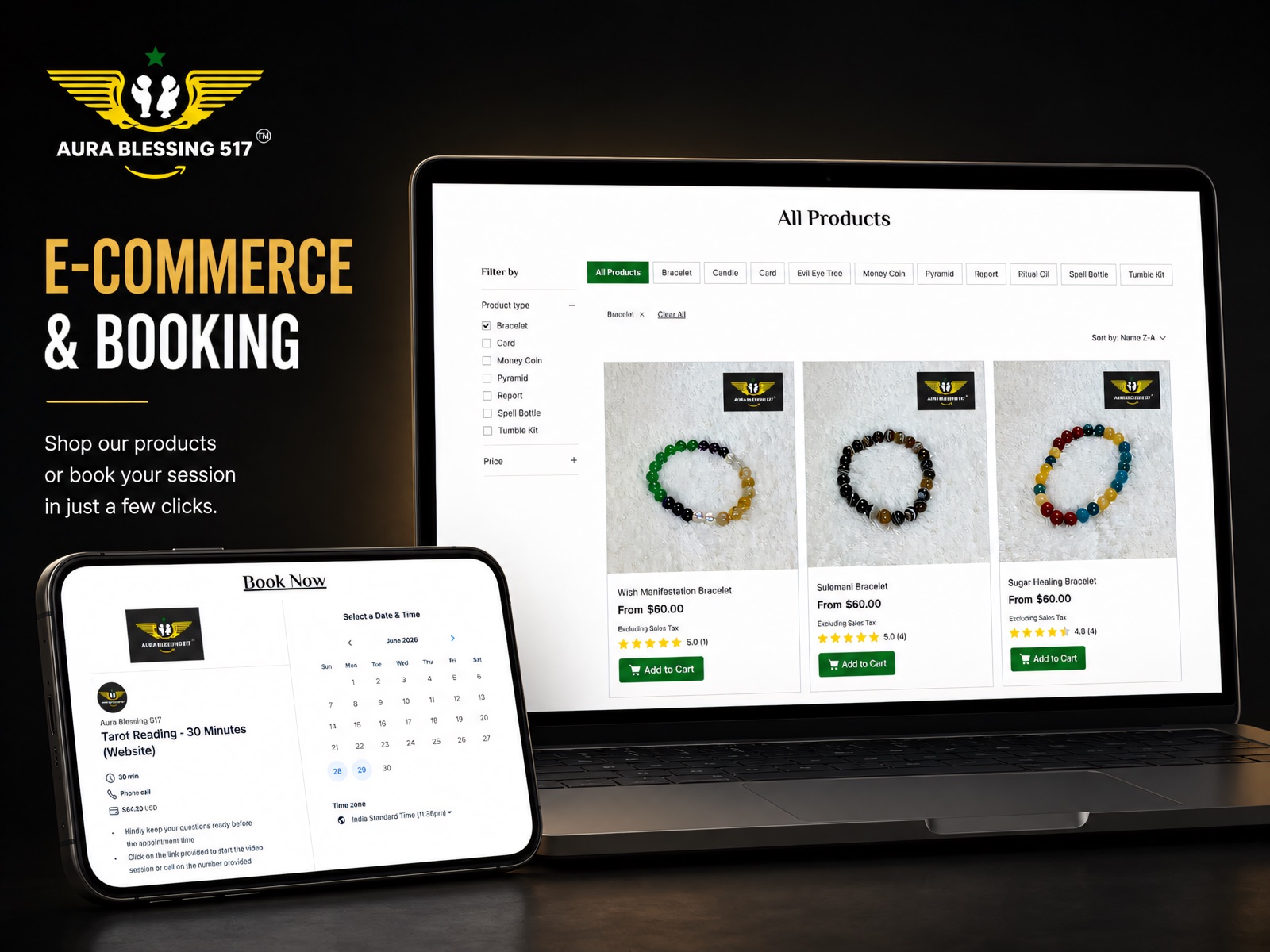 Wellness E-commerce & Booking Site — visual 3